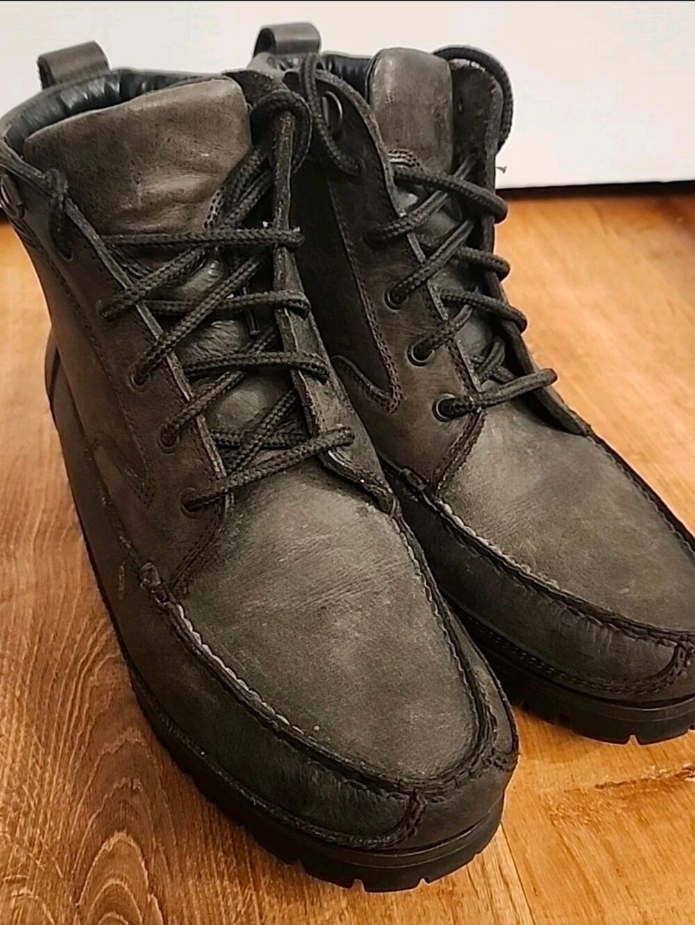 Docker's Authentic Matte Leather Deep Walnut Rugged Ankle Boots Lace-up Hiking